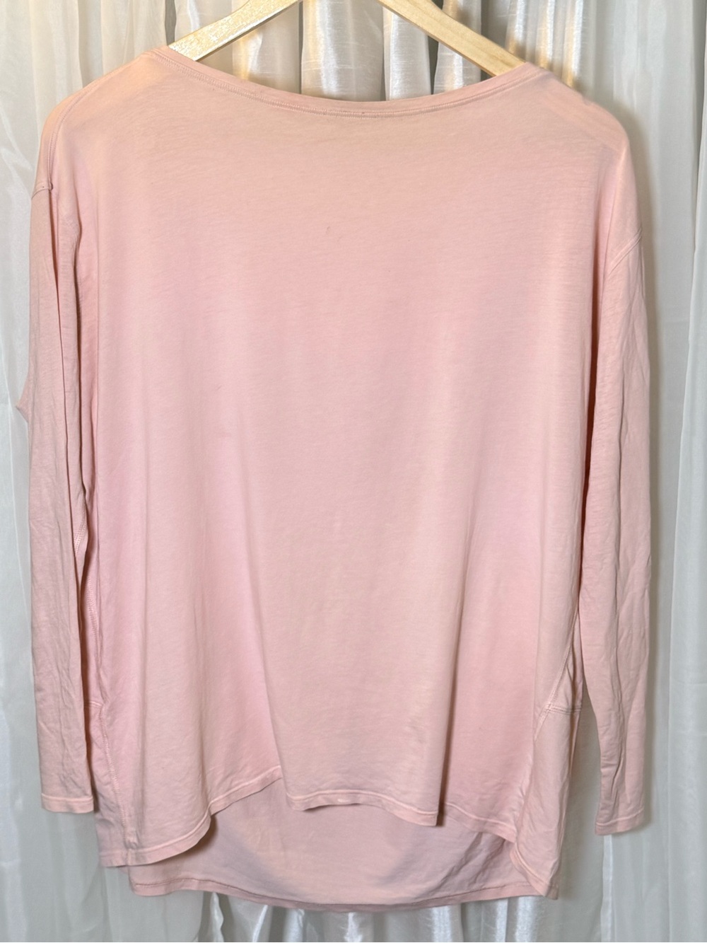 lululemon athletica Soft Pink Long Sleeve Boatneck Top